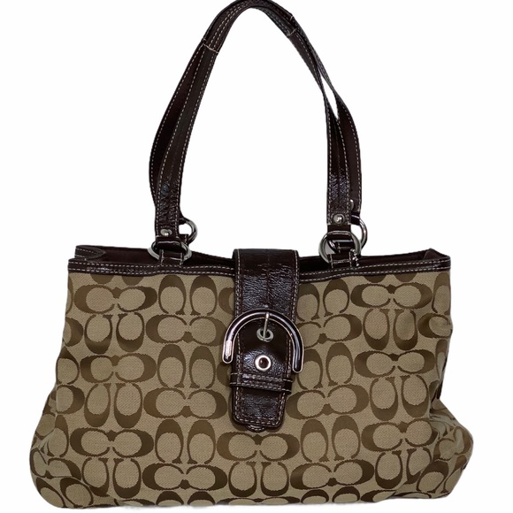 COACH Brown Fabric Tote Medium - Picture 3 of 13